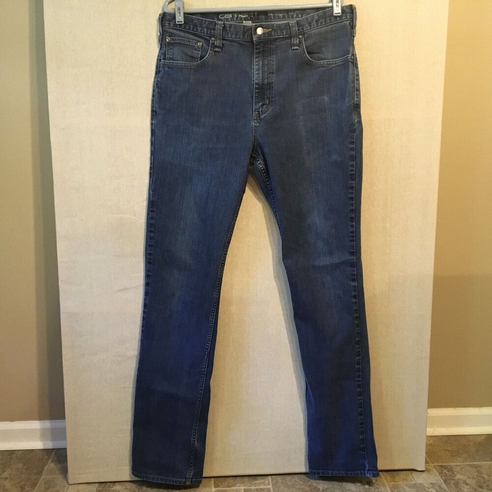 carhartt men’s jeans 36x36 straight fit rugged flex B18 tapered leg